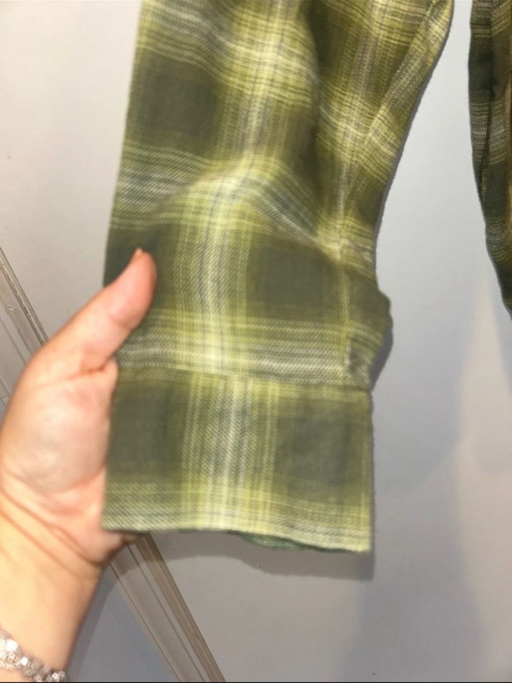 wild fable Olive Green Plaid Button-Down Shirt - Picture 5 of 10